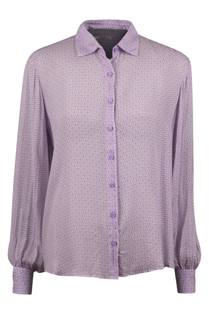 Stenströms Amanda Shirt Volume Sleeve Light Purple Pattern Taglia: 38 | Magliette intime Outlet | Donna | Viola