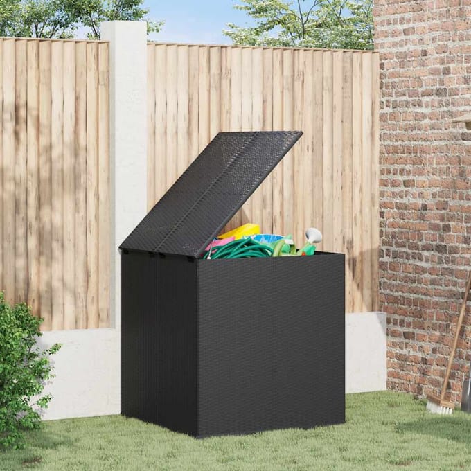 vidaXL - Tuinbox - 100x97,5x104 - cm - polyetheen - rattan - zwart