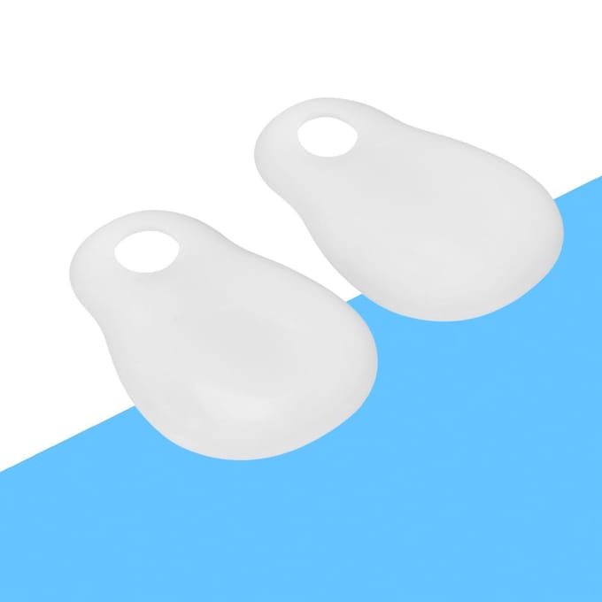 2pcs Silicone toe separators straighteners Thumb Valgus Bunion Corrector Cushion white