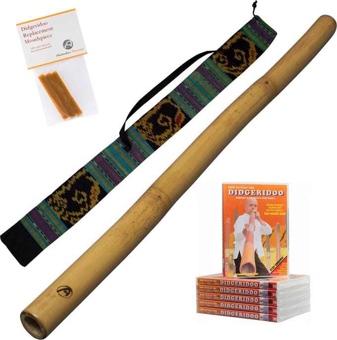 Luxe Bamboe Didgeridoo 120cm – Inclusief Tas, Bijenwas en DVD
