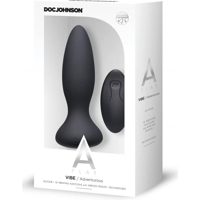 Doc Johnson - Vibe Adventurous Vibrerende Buttplug - Zwart