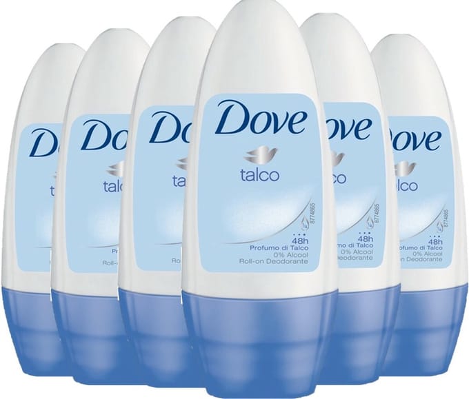 Dove - Deodorant - Roller - Talco - 50ml x 6