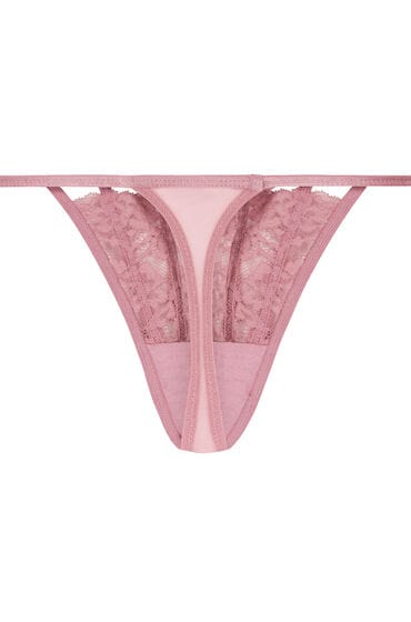 Hunkemöller Dames Lingerie String Maxime - Roze - maat M
