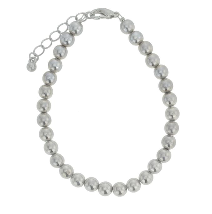 Behave - kralenarmbandje zilverkleur - elegant & minimalistisch - dames