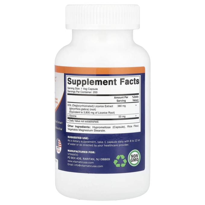 Vitamatic, DGL, 200 Vegetarische Capsules