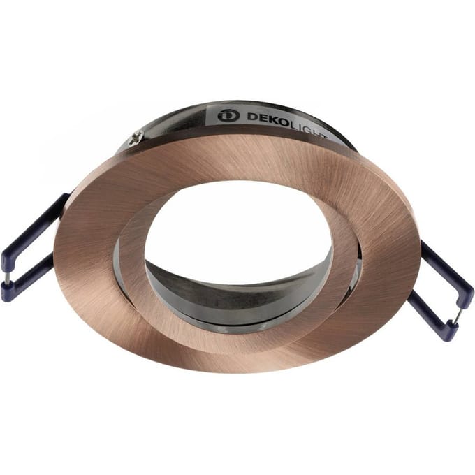 Deko-Light Samsola plafond inbouwlamp, koperkleurig, Ø 8 cm, metaal