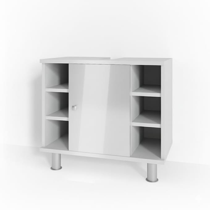 Vicco Fynn Wastafelonderkast – 60 x 54 cm Wit Hoogglans