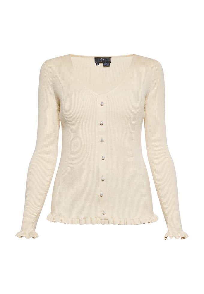 Faina Vest Dames ivoor