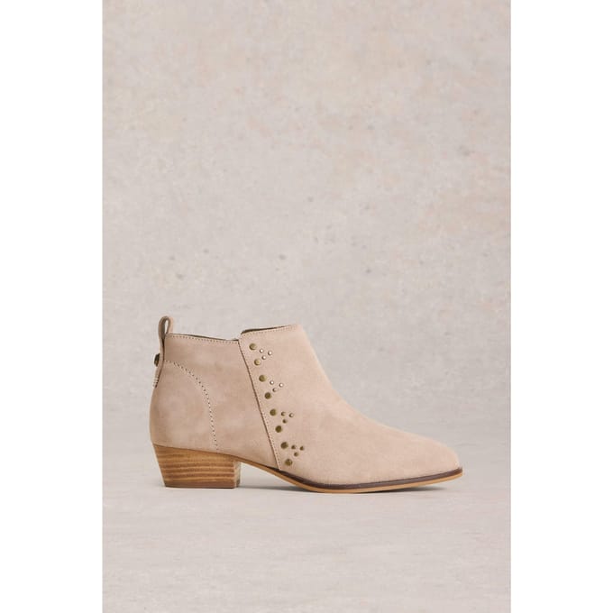 White Stuff Willow Stud Ankle Boot Light Grey Maat: 8 | Laarzen Outlet | Dames | Grijs