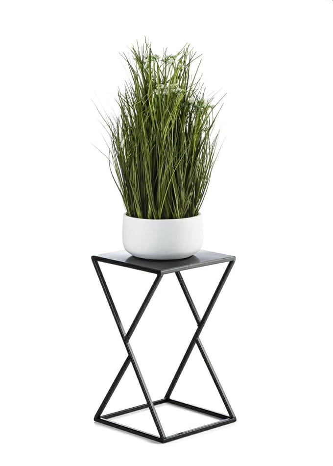 Zwarte Metalen Bloemenstandaard Loft Stijl 40 cm