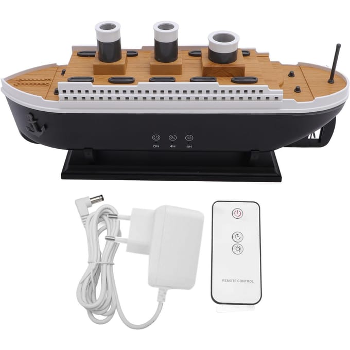 Aromatherapie Diffuser 250ml Retro Schip Essentiële Olie Diffuser Desktop Luchtbevochtiger met Afstandsbediening