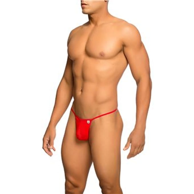 Mob Eroticwear Mob Sheer T-Back Thong Red
