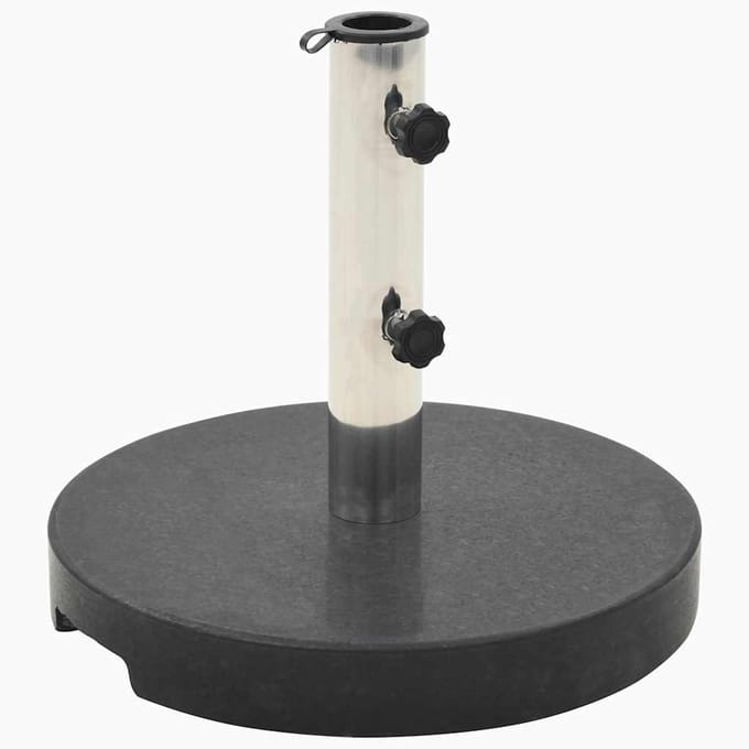vidaXL - Parasolvoet - rond - 20 - kg - graniet - zwart