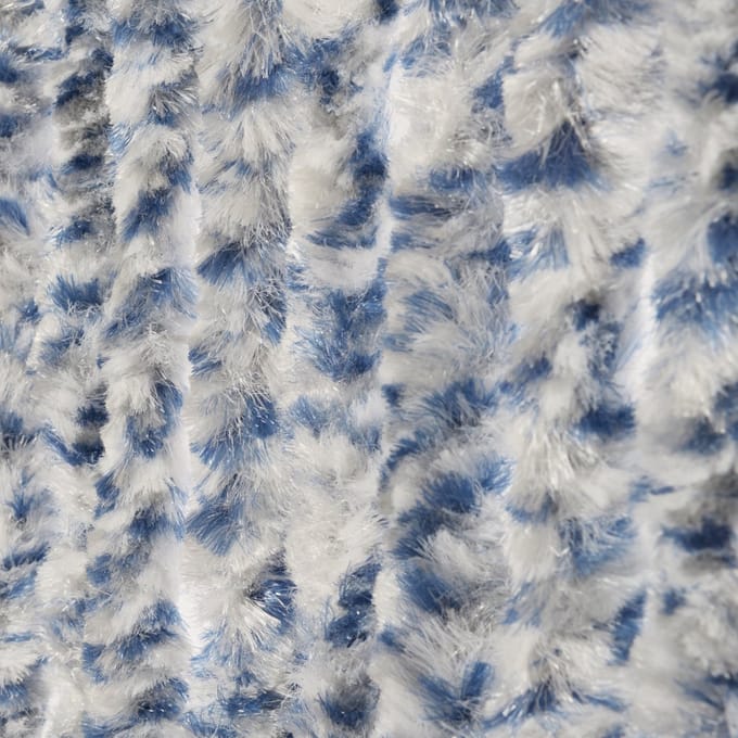 Vliegengordijn-kattenstaart- 90x220cm blauw/wit mix in doos