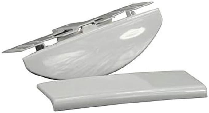 Deurgreep Vriezer - Handvat Koelkast - Apparaat Reparatie - Compleet met afdekplaat - 182 mm lengte - Wit