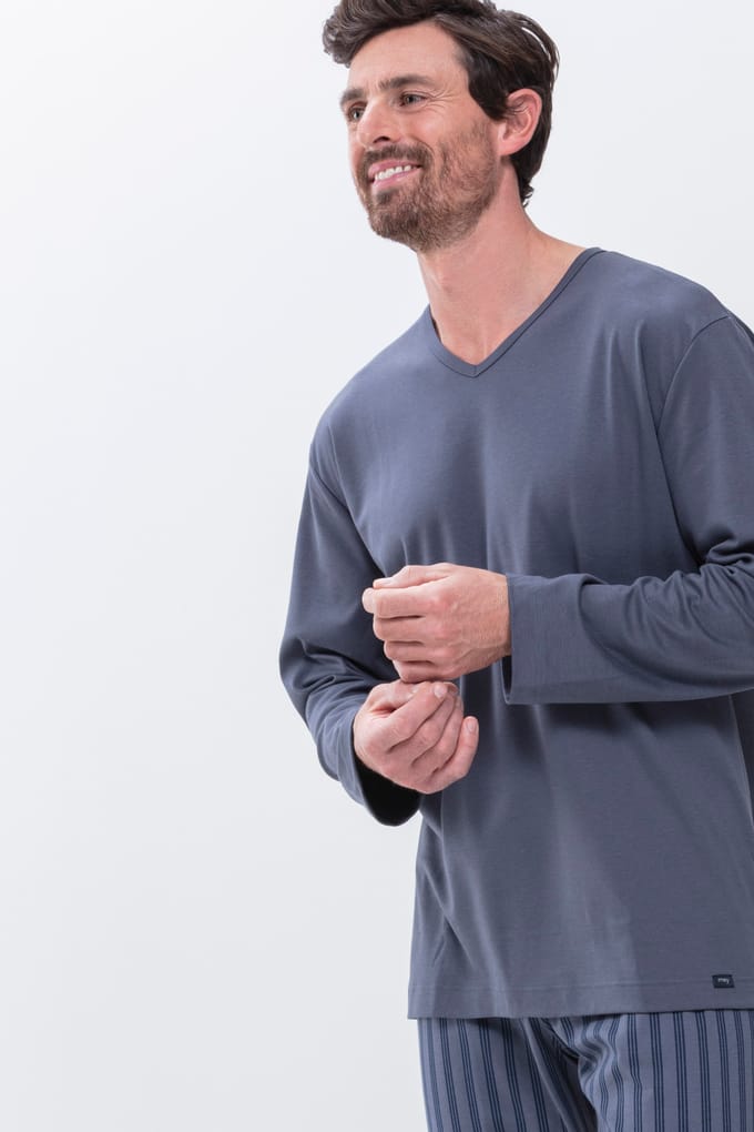 Shirt 1/1 mouw Serie Melton Soft Grey