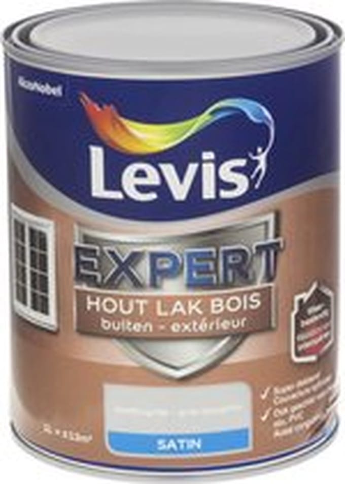 Levis - Expert Hout Lak Buiten Satin - Dolfijngrijs - 1 L