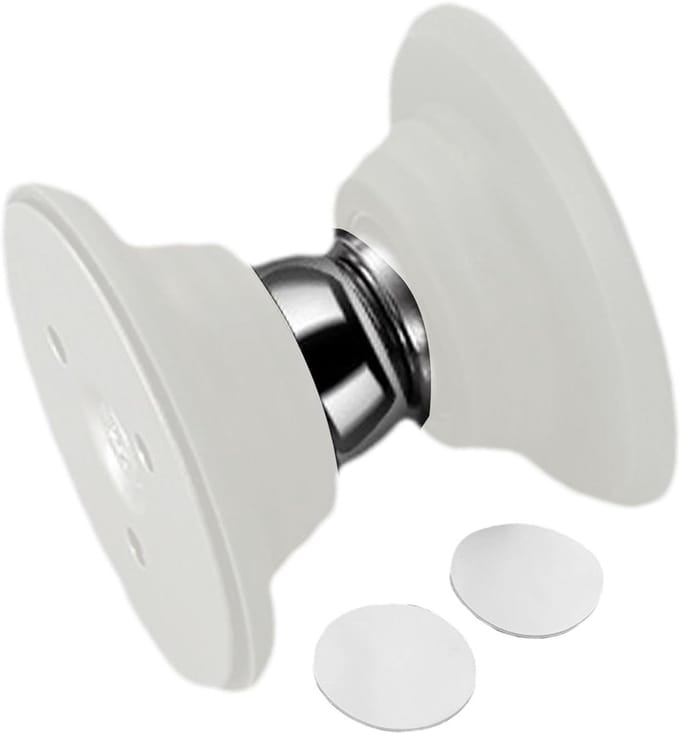 Magnetische Deurstopper - Deurvanger Wandmontage - Deuren Open Houden - Stille Buffer Siliconen - 5.5 cm - Wit