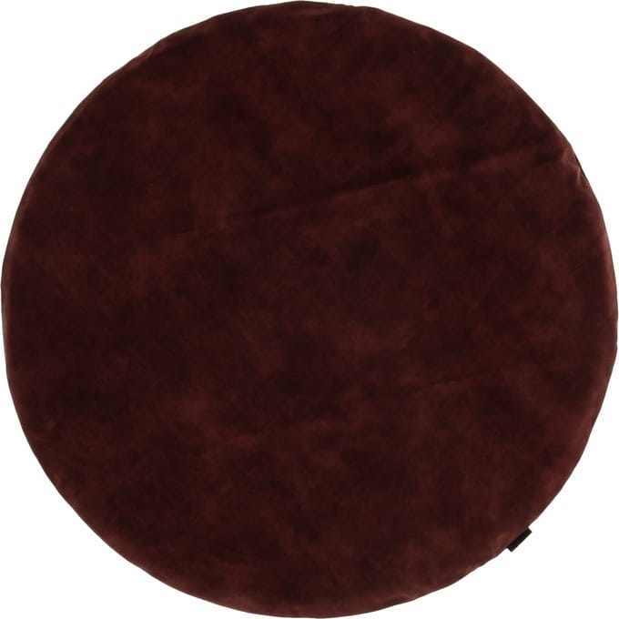 Kidsmill Boxmatras Hoes Rond - Velours - 90 cm - Bordeaux
