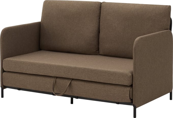 Slaapbank 2-zitsbank 78x125x67 cm bruin