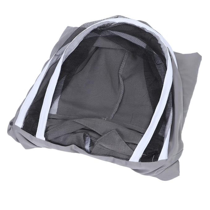Imker beschermende sluierjas, bijenpak, schort met dubbele ritsen, imkeraccessoire, grijs grijs