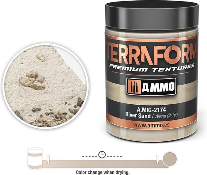 AMMO by Mig Jimenez Modelbouwdecoratie - MIG 2174 River Sand - Terraform - 100ml Effecten potje