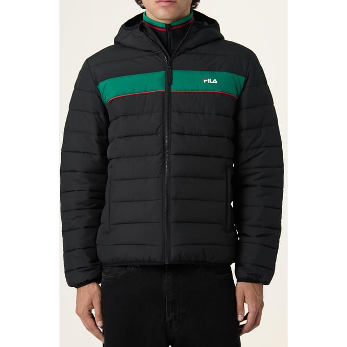 FILA Alpignano Regular Hooded Lightweight Jacket Black Taglia: M | Giacche leggere Outlet | Uomo | Nero