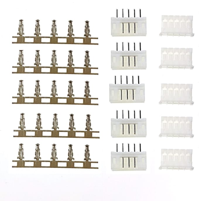 JST PH2.0 5-Pins Set – Rechte Male Header + Female Connector voor PCB en Kabelverbinding 5 sets