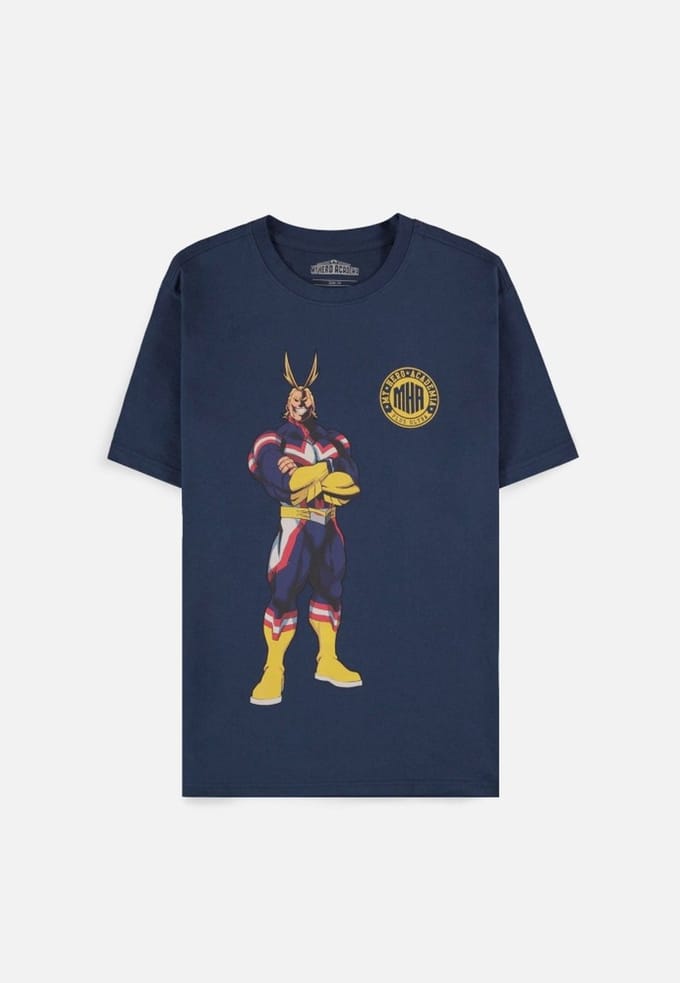 My Hero Academia - All Might Heren T-shirt - S - Blauw