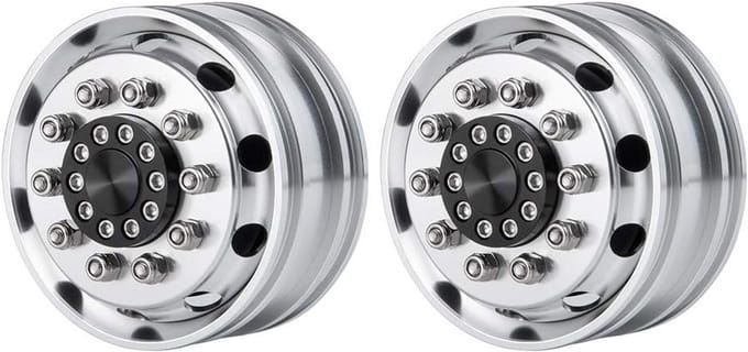 Set van 2 Metalen Voorvelgen voor 1/14 RC Tamiya Trekker Trailer