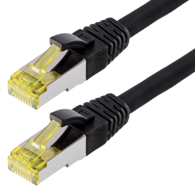 Helos Herweck - Netwerkkabel Cat6a - S/FTP afgeschermd - 30 meter - Zwart