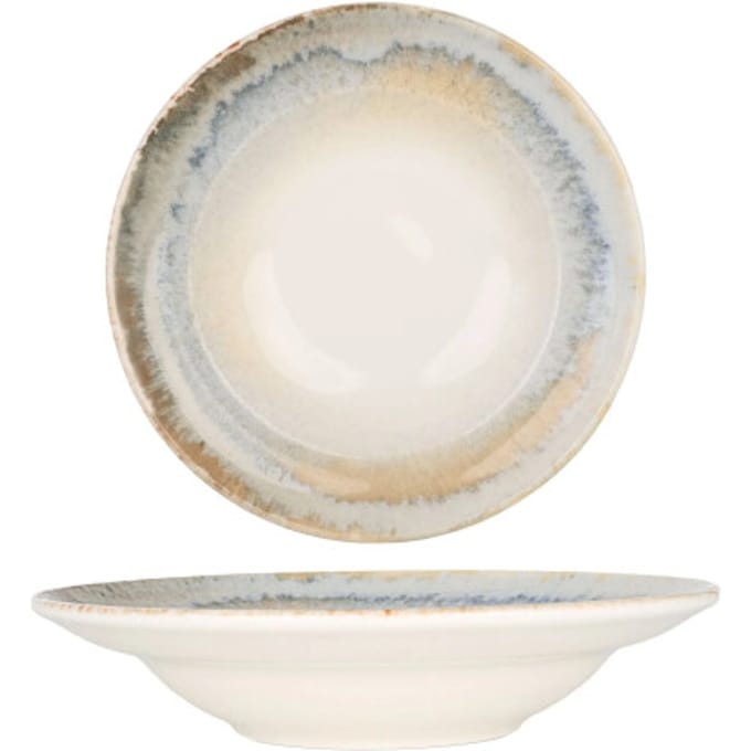 Bonna Pastabord - Knidos - Porselein - 24 cm (400cc) - set van 2
