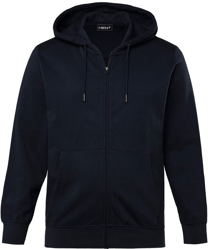 Men Plus - Heren - Hoodie-jack capuchon kangoeroezak - Navy blauw - Maat 56+