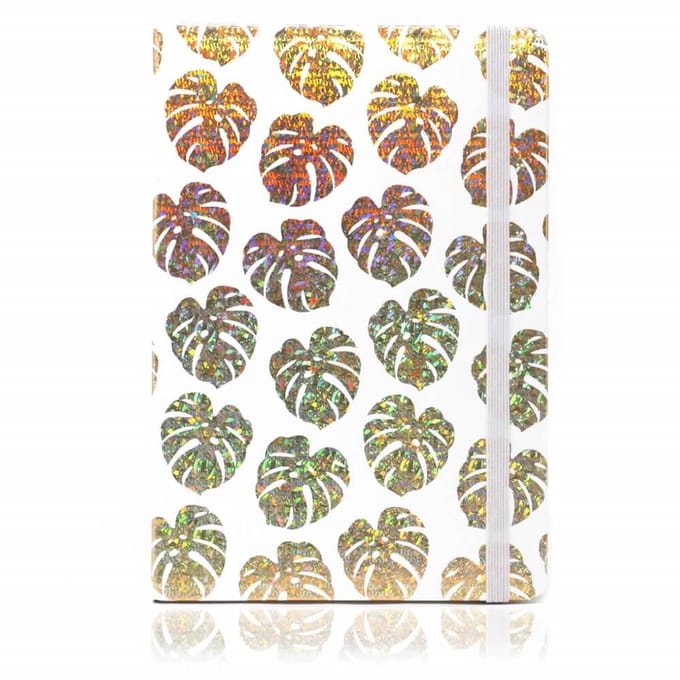 A5 Notitieboekje - Golden Tropical - Leaves