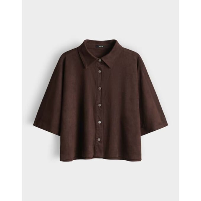 Boxy fit blouse met 1/2-mouwen model 'Fermes'