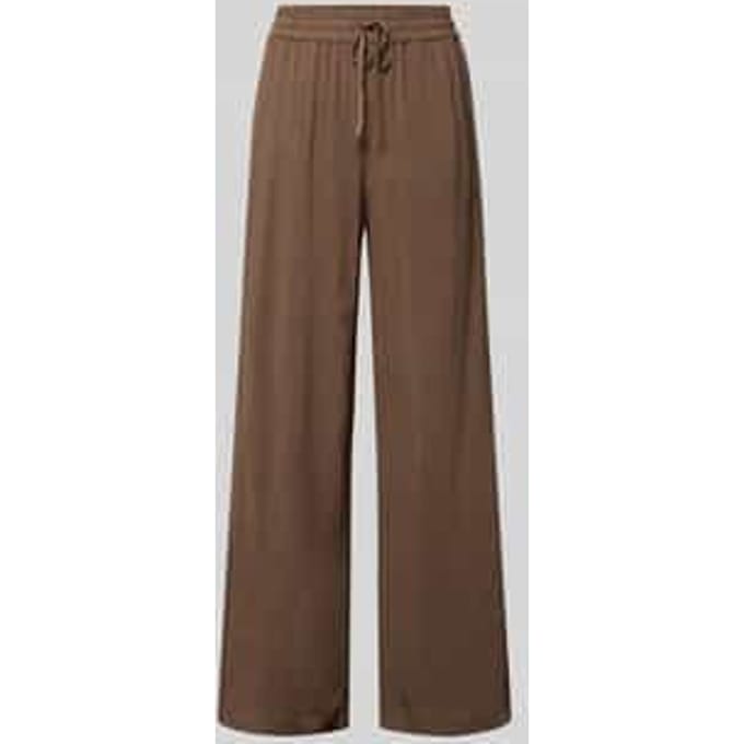 regular fit wijdte broek van mix van viscose en linnen model 'VIVA-GULIA'