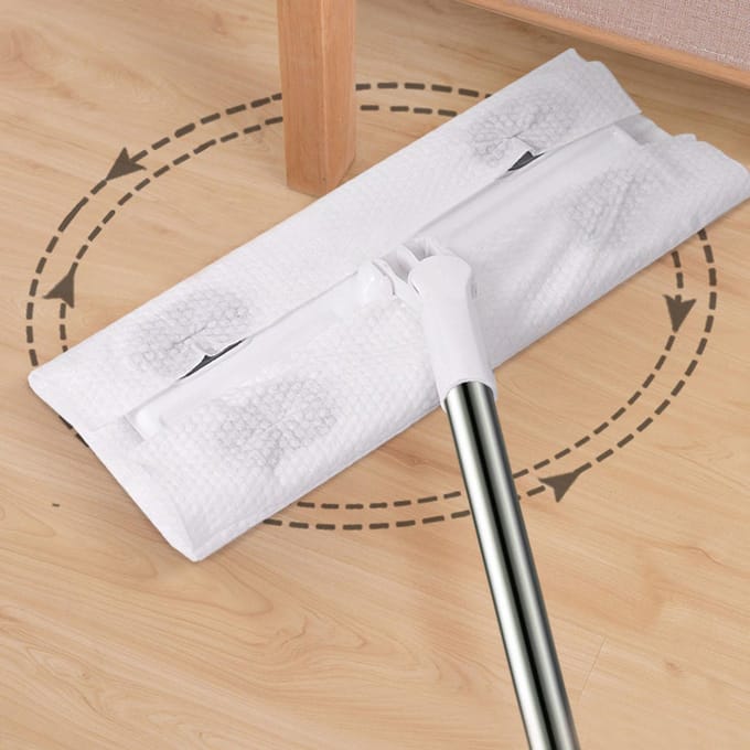 Statische Stofwisser Wegwerp Multifunctionele Nat en Droog Vloerstofdoek Dweil voor Thuis beige