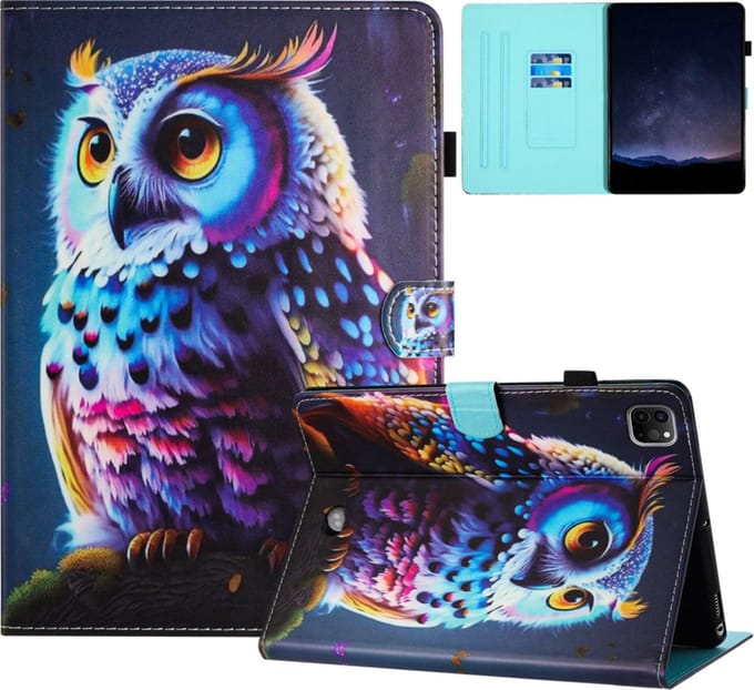 Luxe Bescherm-Etui Map geschikt voor Apple iPad Air 6 11" - 2024 - Uil