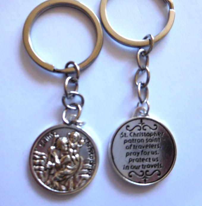 Christoffel sleutelhanger metaal