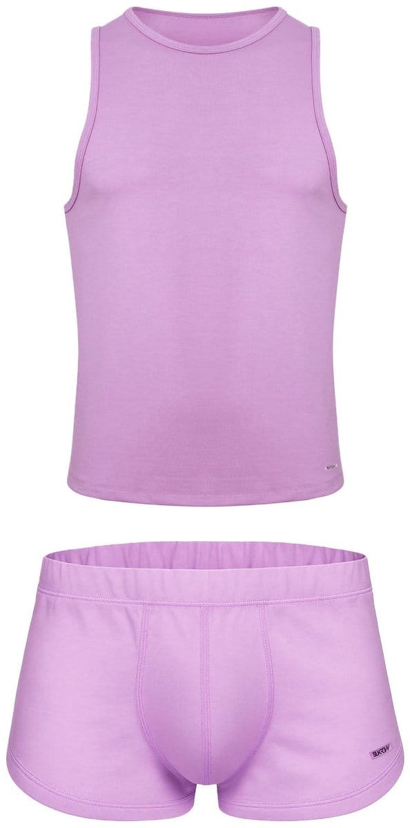 SUKREW 1x Shorts + 1x Vest Multipack Pale Magenta - MAAT XS