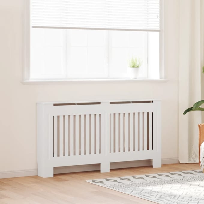 vidaXL Radiatorombouw 152 cm bewerkt hout wit