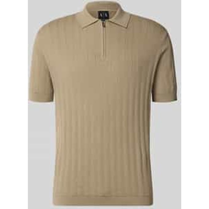 regular fit poloshirt met ritssluiting
