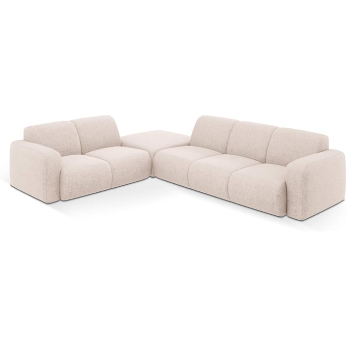 Hoekbank Lola links chenille met hocker | Windsor & Co