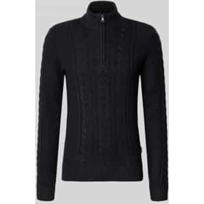 Gebreide pullover met ritssluiting, model 'BASIM'