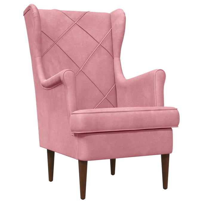 vidaXL - Fauteuil - Roze - Fluweel