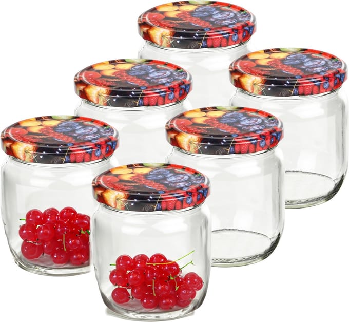 Weckpotten/inmaakpotten met schroefdop 12x - glas - 425 ml