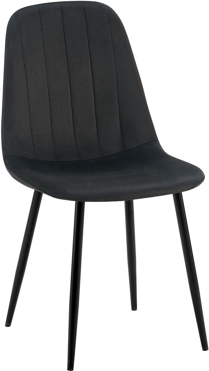 CLP Baxter Eetkamerstoel - Zwart Metalen Frame - Velvet - Fluweel - Metaal/zwart