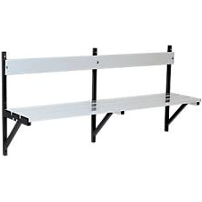 Wandbank, aluminium, L 2000 mm, antraciet (RAL 7016)