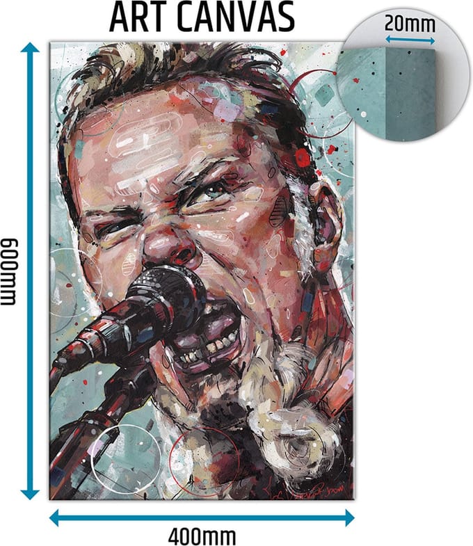 James Hetfield canvas schilderij 40x60 cm