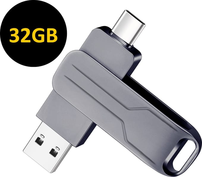 ThunderGold USB Stick 32 GB - USB-Sticks - USB C Stick - USB C en USB A - USB 3.0 - Geschikt voor laptops, smartphones en tablets